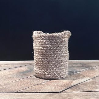 Panier 8cm crocheté en jute naturelle