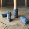 Chaussettes de chaise en bambou gris souri