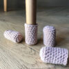 Chaussettes de chaise en bambou vieux rose